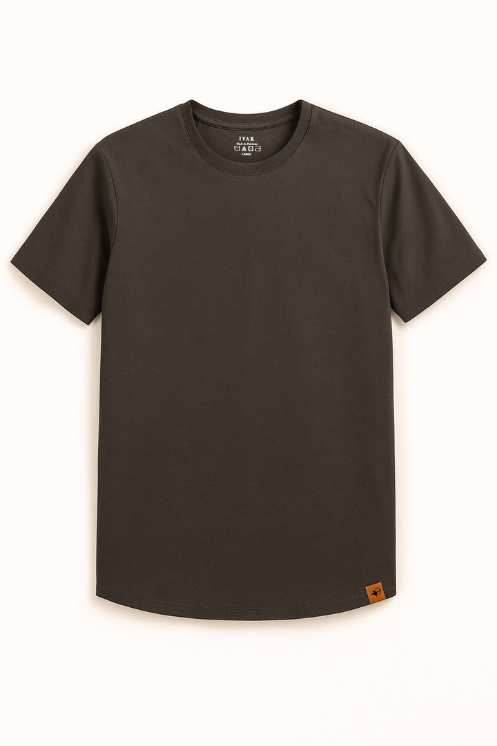 IVAR® Luxeknit Chocolate shirt (Curved Hem design)