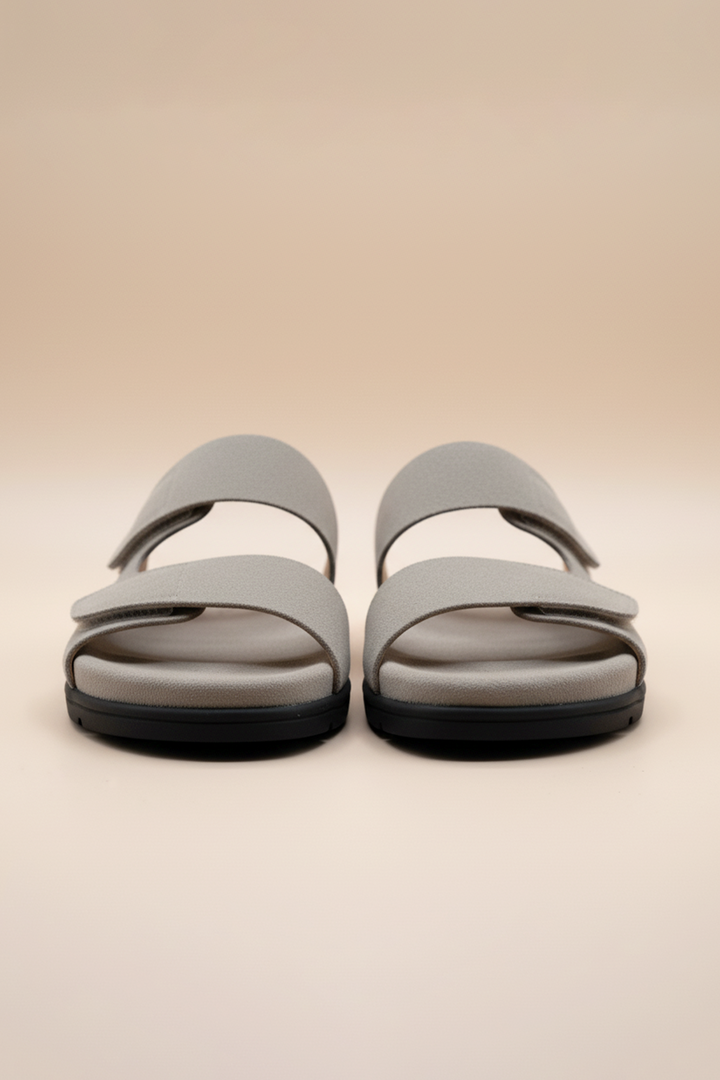 IVAR® Grey Suede Slides