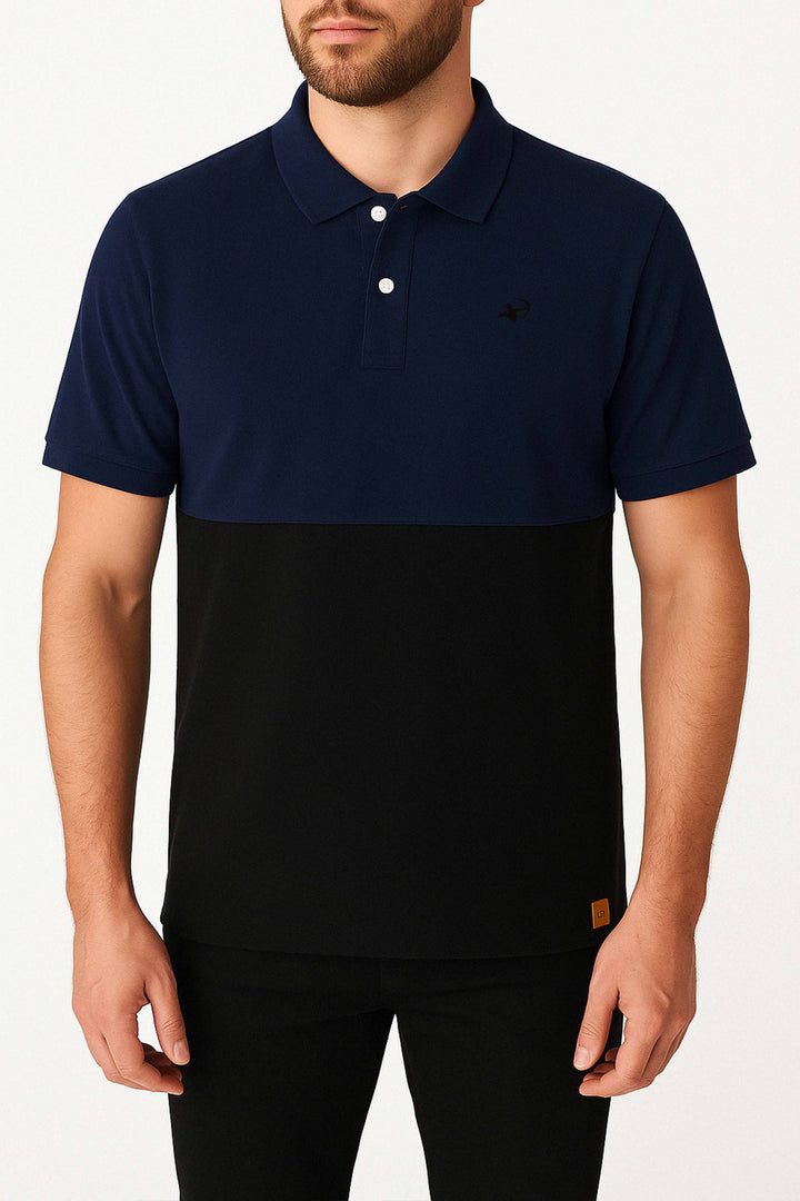 IVAR® Blue & Black Duo Tone Polo