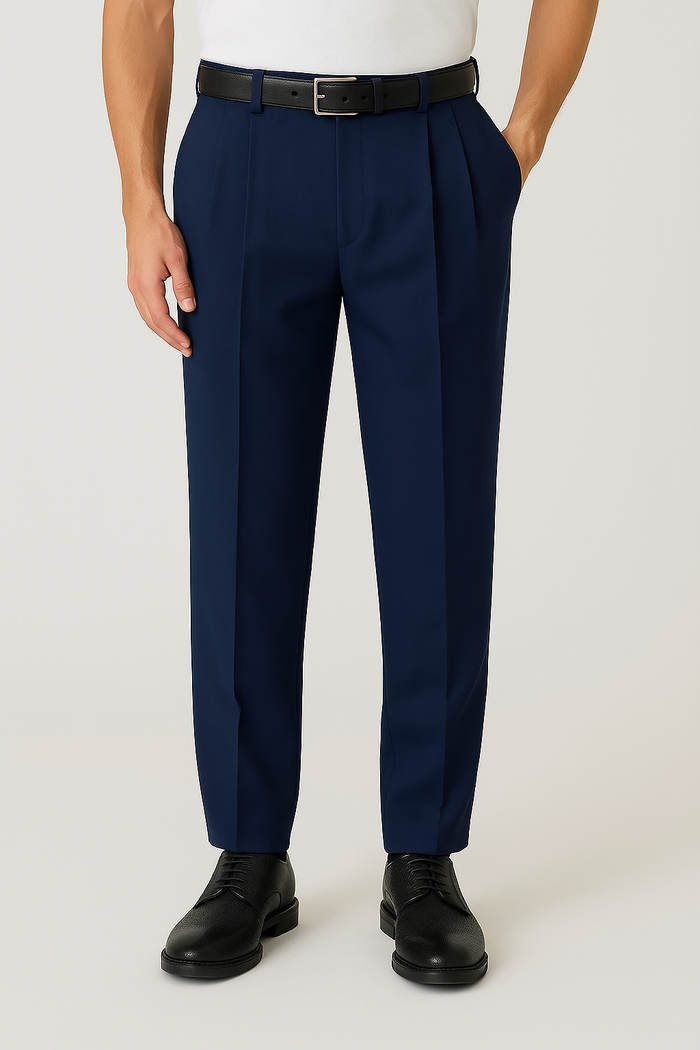 IVAR® Navy Adjustable pleated pants