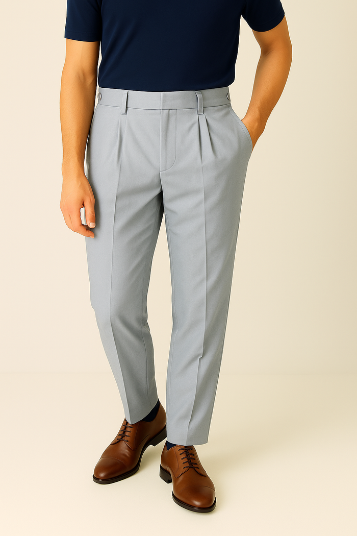 IVAR® Glacier grey Adjustable pleated pants