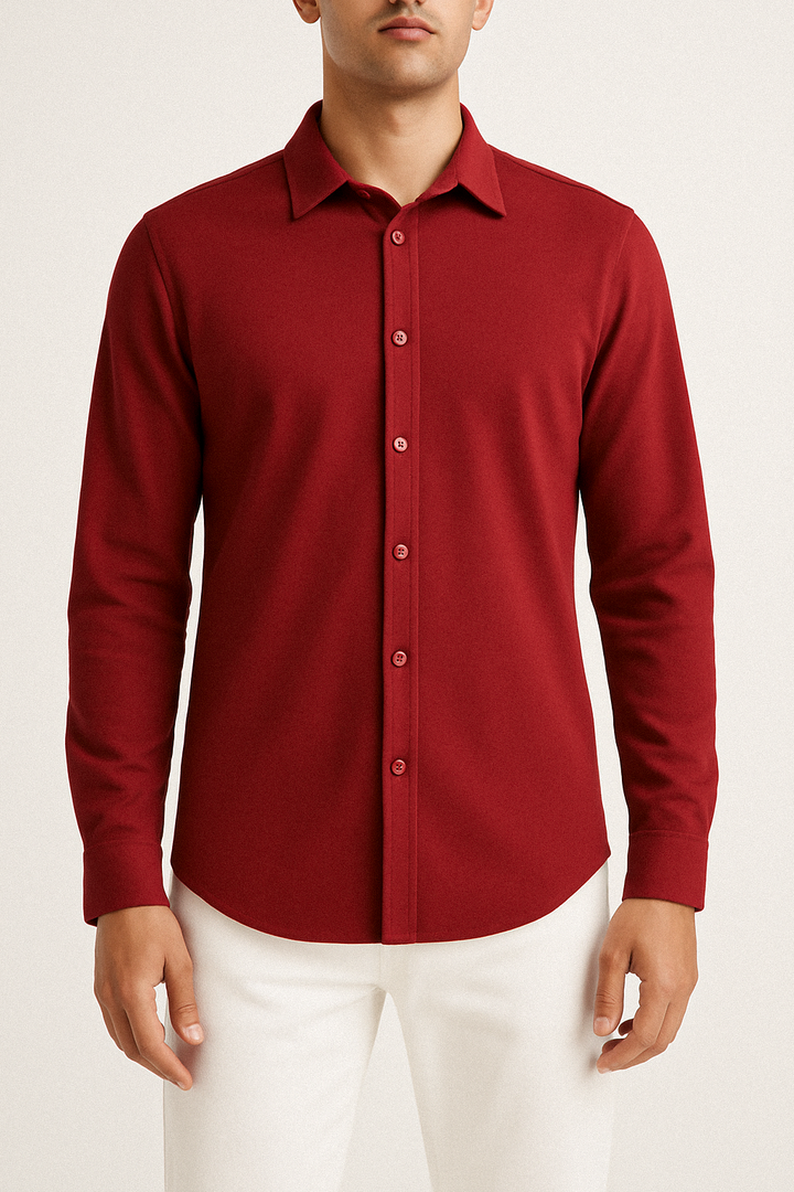 IVAR® Rust red Pique shirt