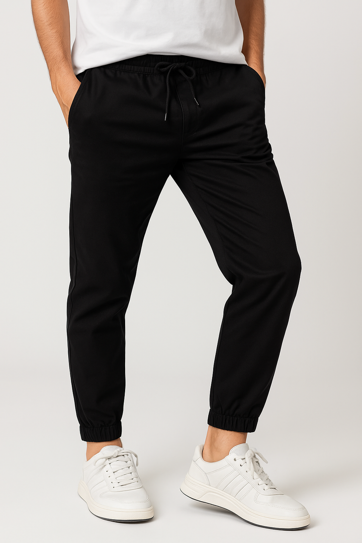 IVAR® Black Enzyme Wash Chino Joggers