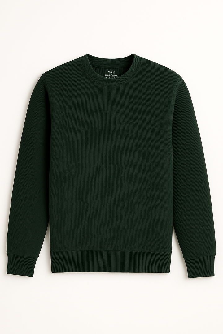 IVAR® Hunter Green Textured Sweatshirt