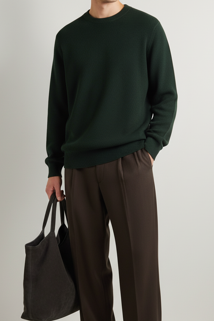 IVAR® Hunter Green Textured Sweatshirt