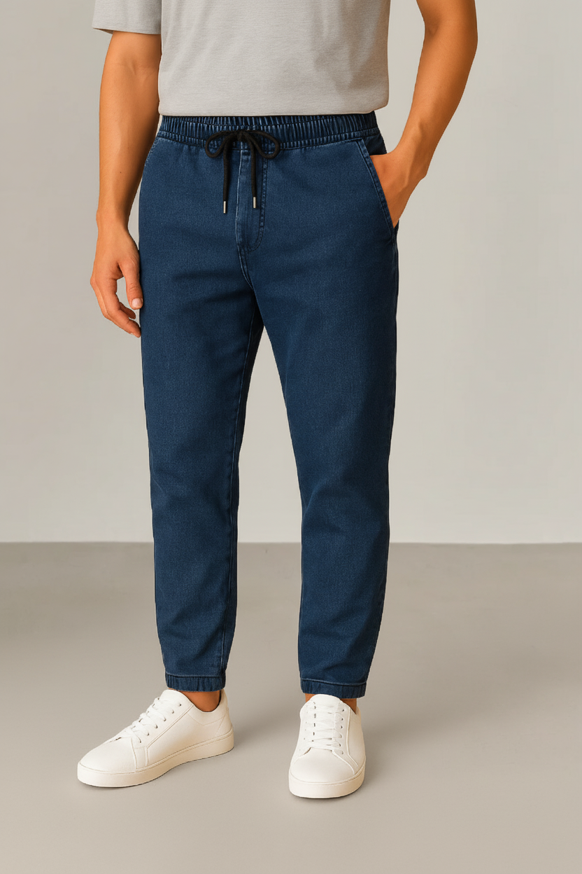 Twill Jogger Old Navy Men Joggers Short IVAR® AO Medium Blue Denim