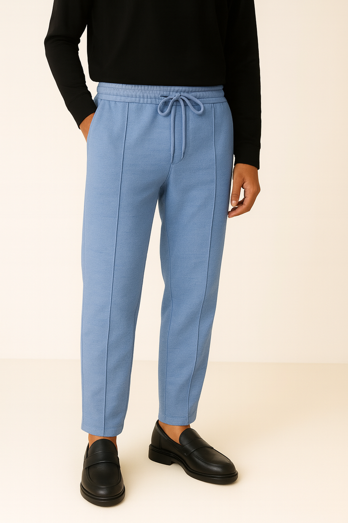 IVAR® Heather Blue Stapered Knitted Pants