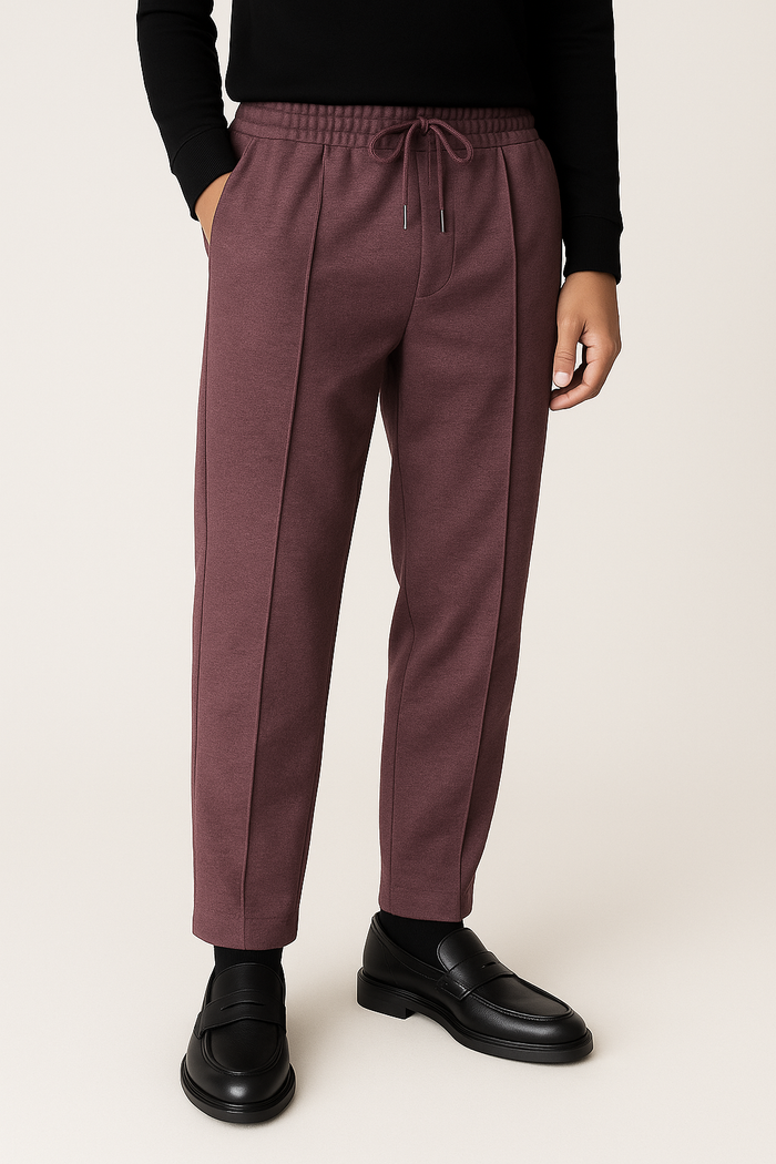 IVAR® Heather Wine Stapered Knitted Pants
