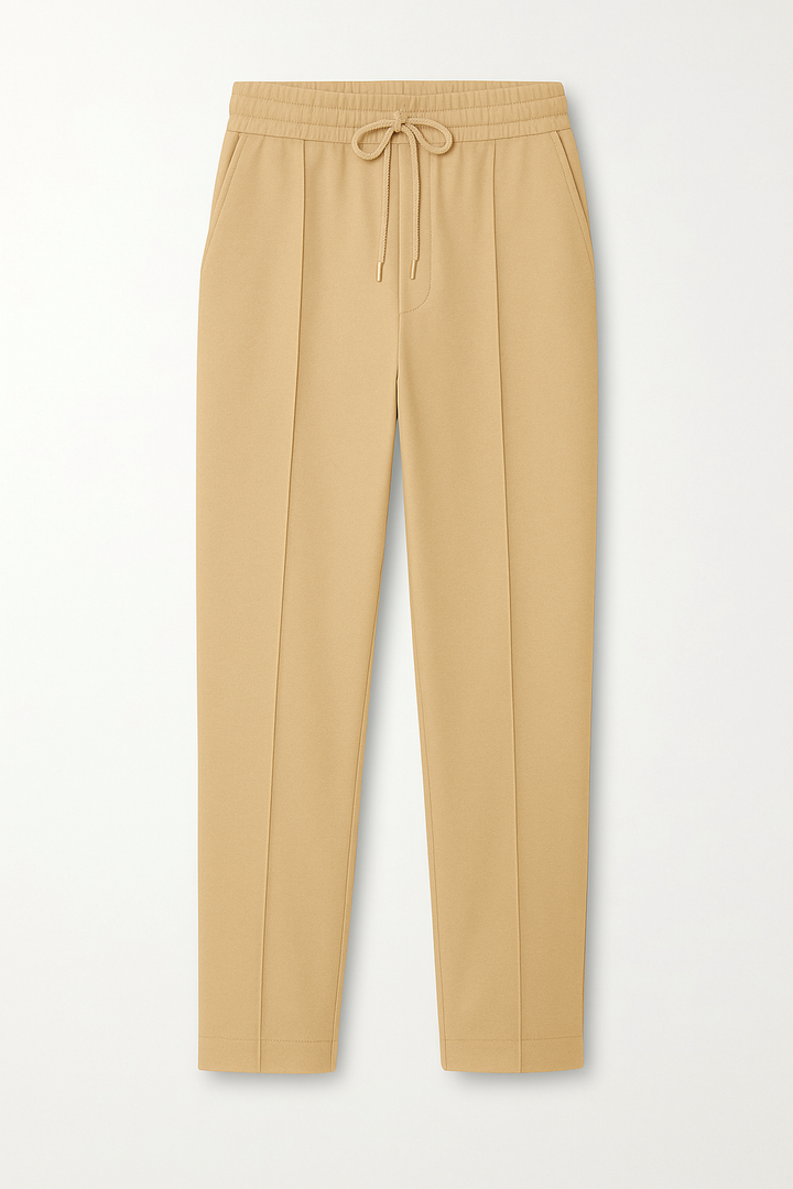 IVAR® Khaki Stapered Knitted Pants