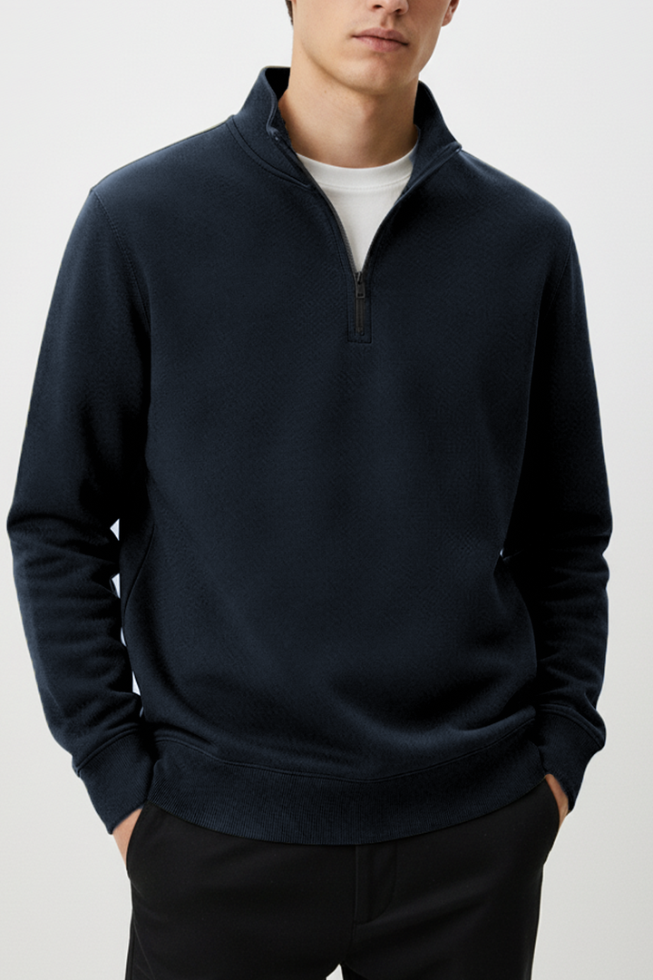 IVAR® Navy Fleece Quarter Zipper