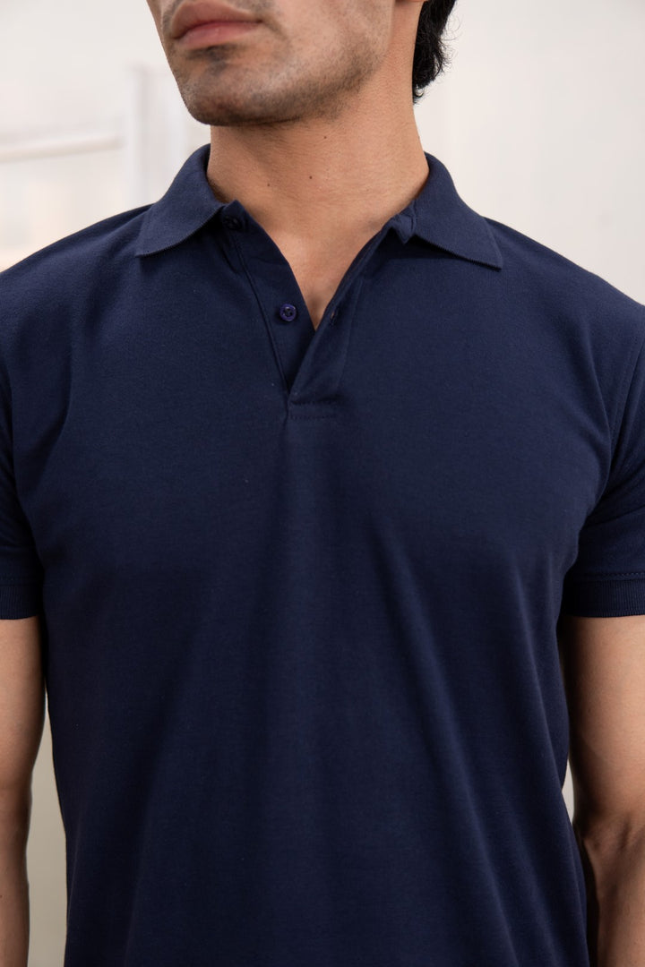 IVAR® Navy Blue Golfer Polo