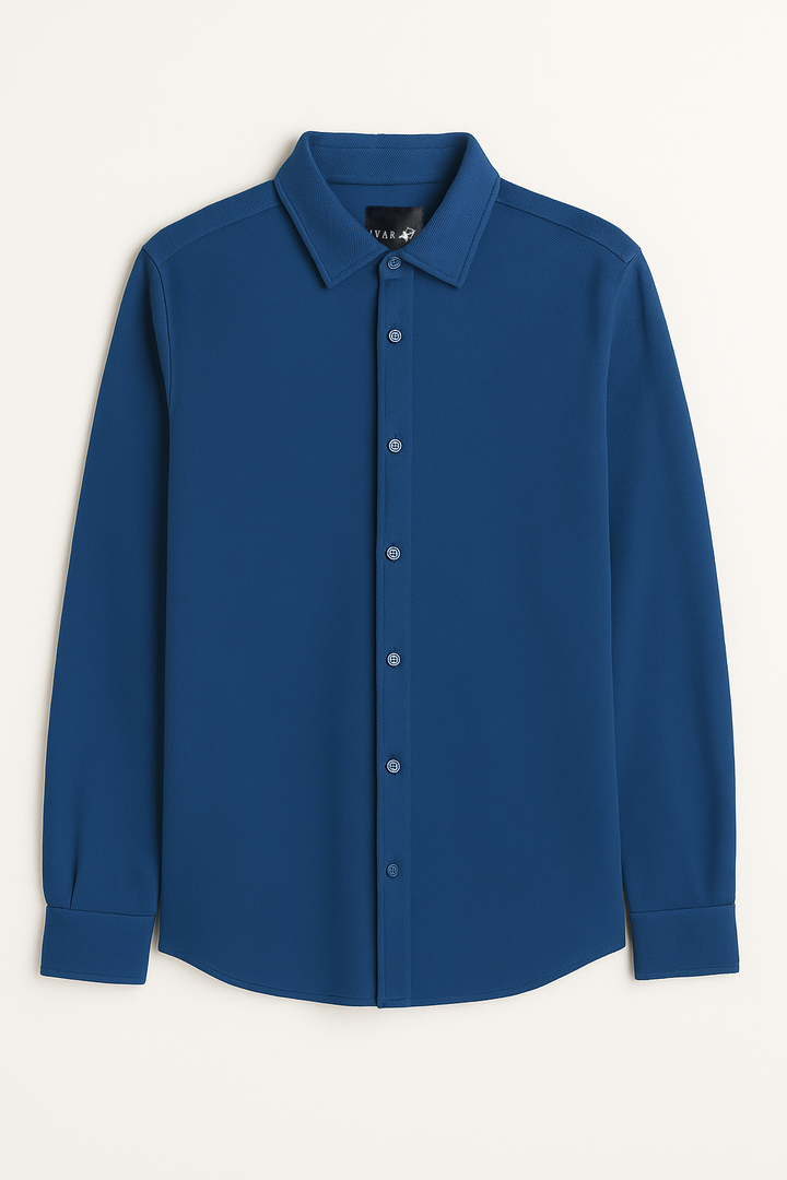 IVAR® Royal blue Pique shirt