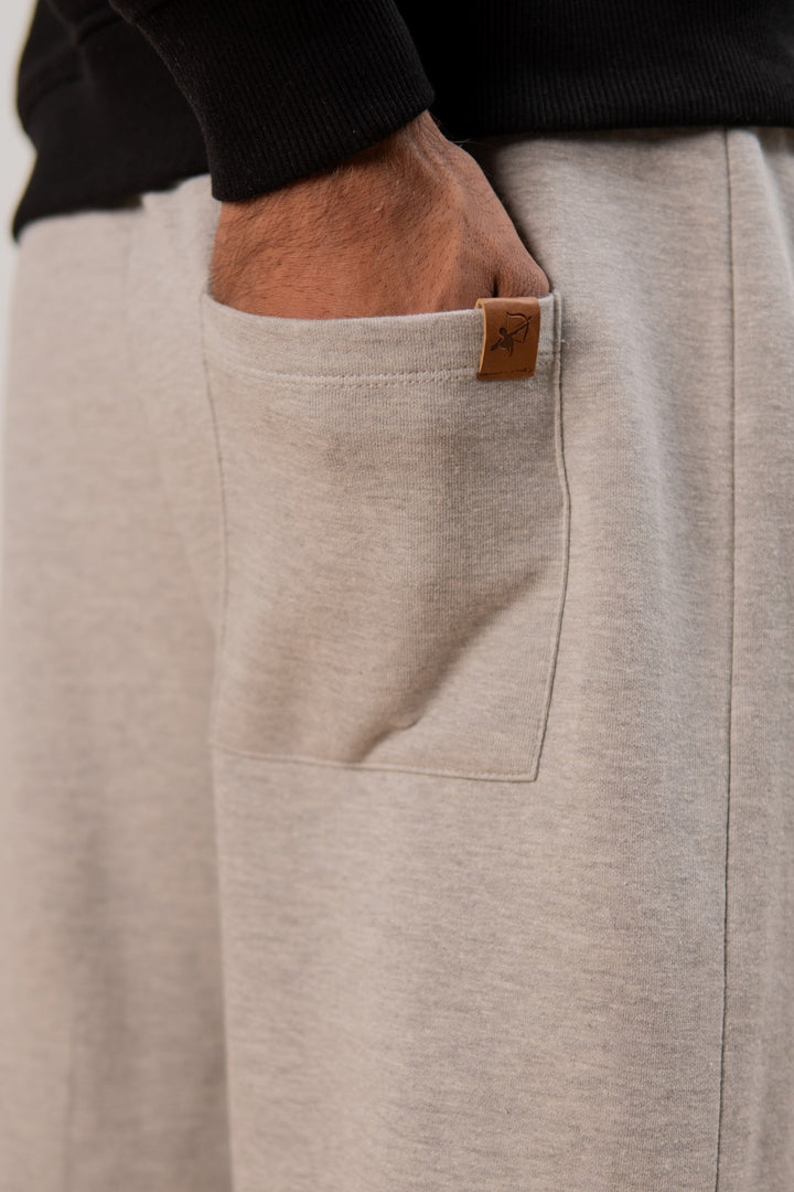 IVAR® Heather Grey Stapered Knitted Pants