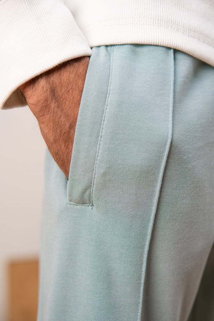 IVAR® Mint Green Stapered Knitted Pants