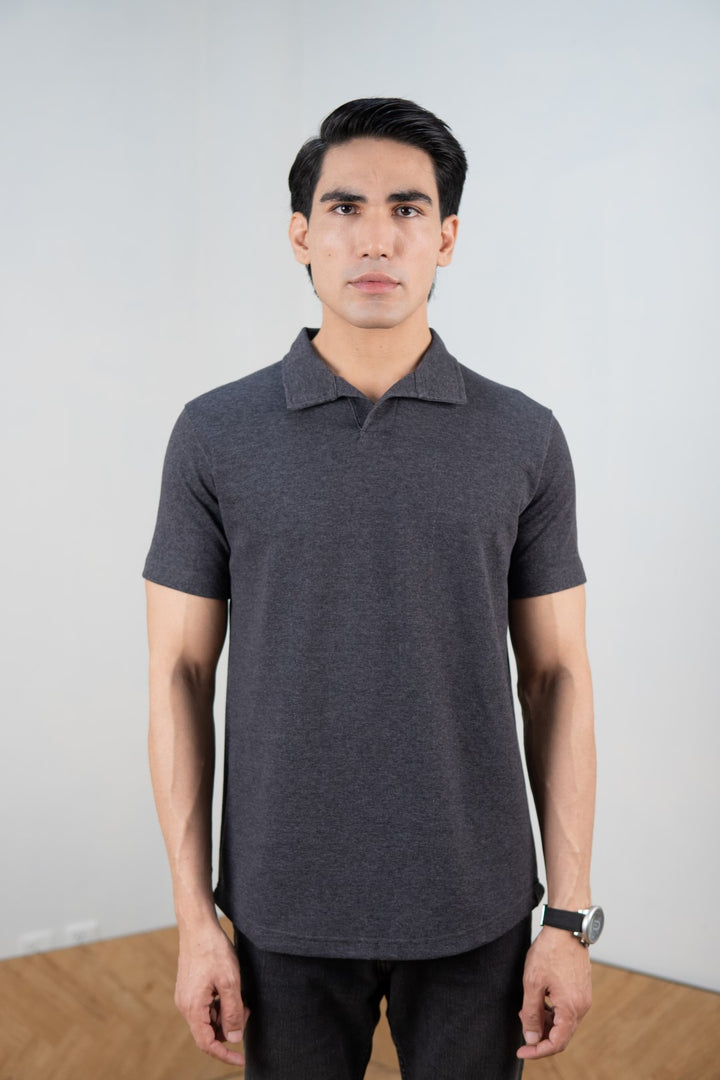 IVAR® Charcoal Johnny Collar Polo