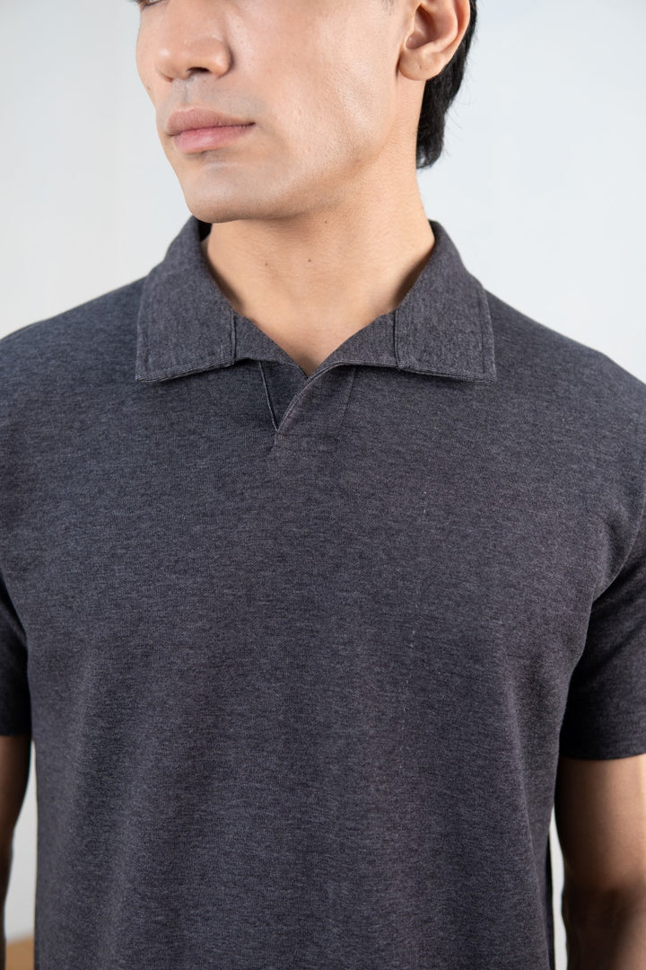 IVAR® Charcoal Johnny Collar Polo