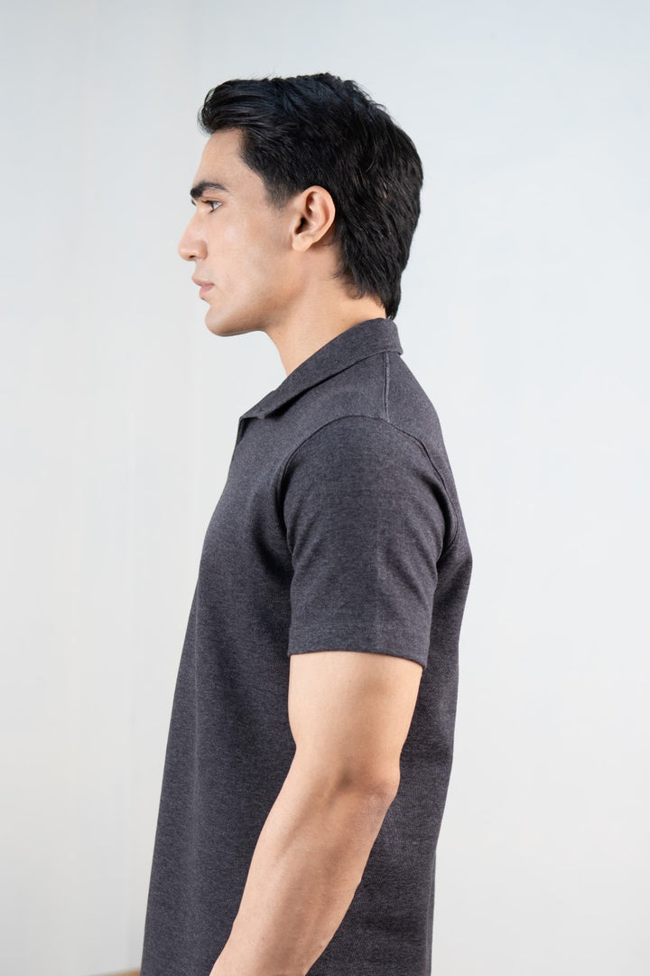 IVAR® Charcoal Johnny Collar Polo