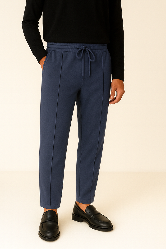 IVAR® Storm Blue Stapered Knitted Pants