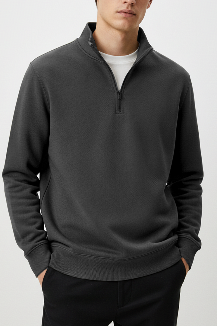 IVAR® Smoky Grey Fleece Quarter Zipper