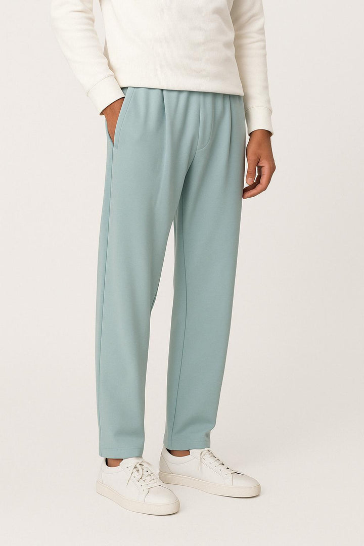 IVAR® Mint Green Stapered Knitted Pants