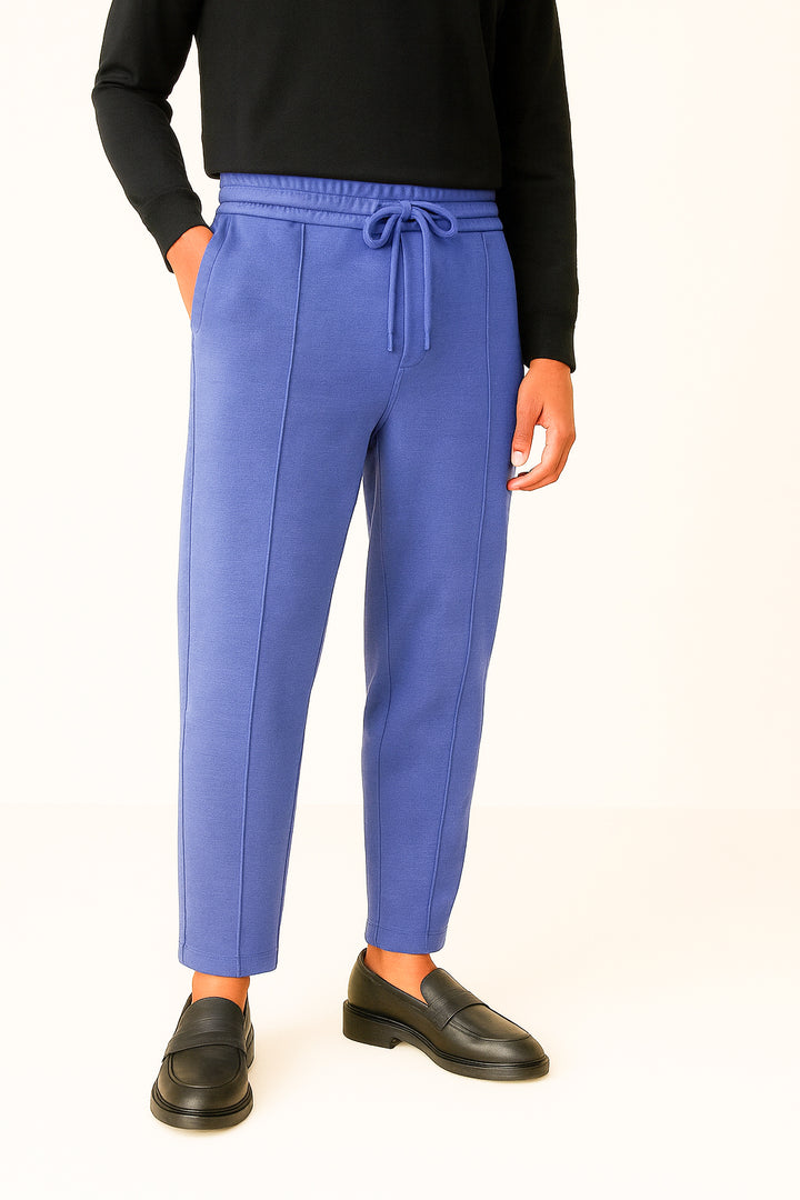 IVAR® Ink blue Stapered Knitted Pants