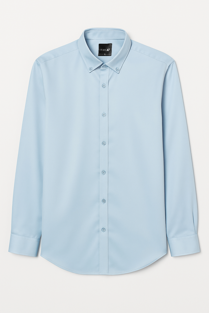 IVAR® Off Steel Blue Sateen Shirt