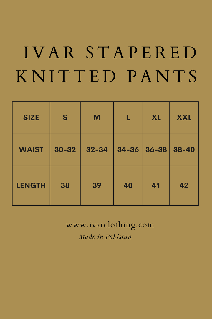 IVAR® Khaki Stapered Knitted Pants