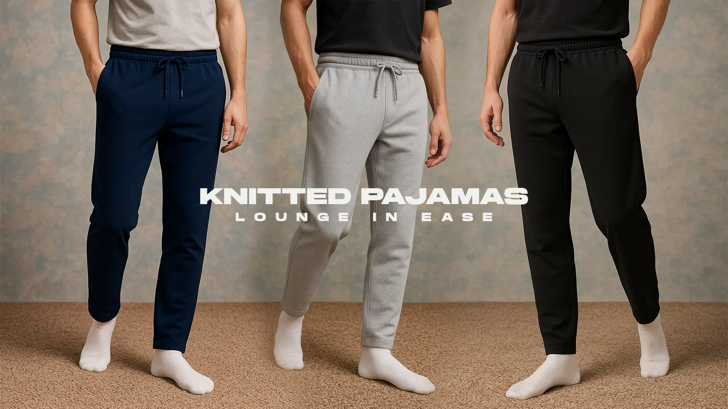 Men Cotton Knitted Pajama Trouser Pants