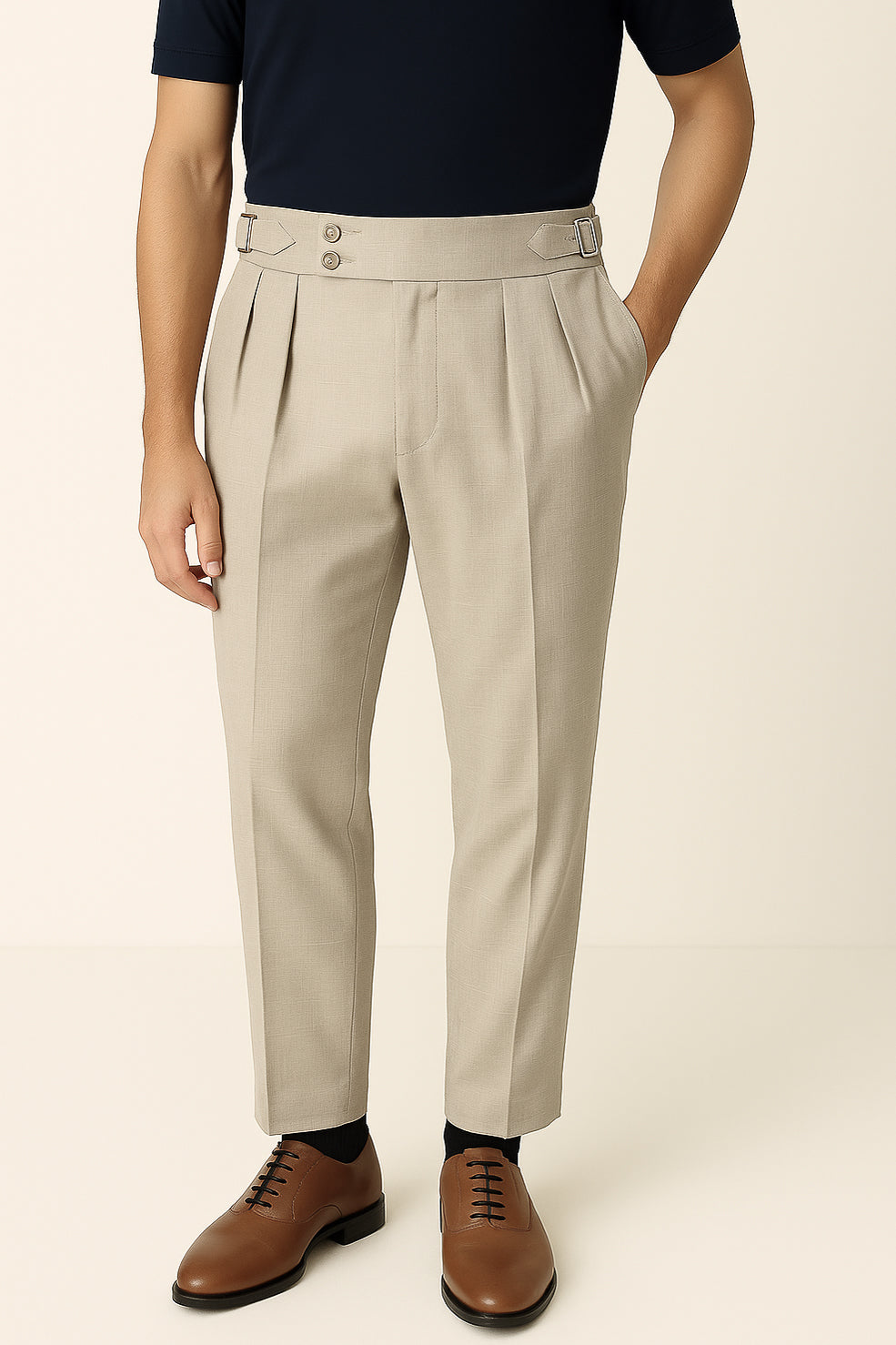 IVAR® Sand Stone Pleated Gurkha Pants
