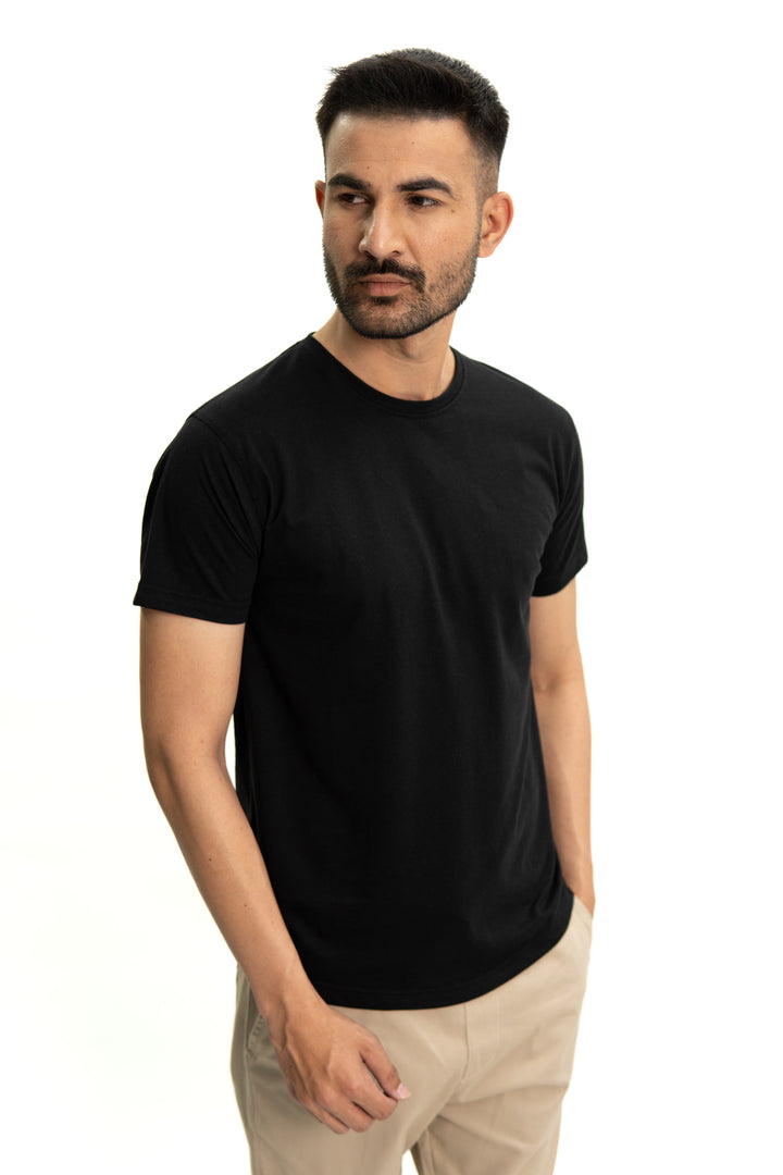 IVAR® Luxeknit Black shirt (Curved Hem design)