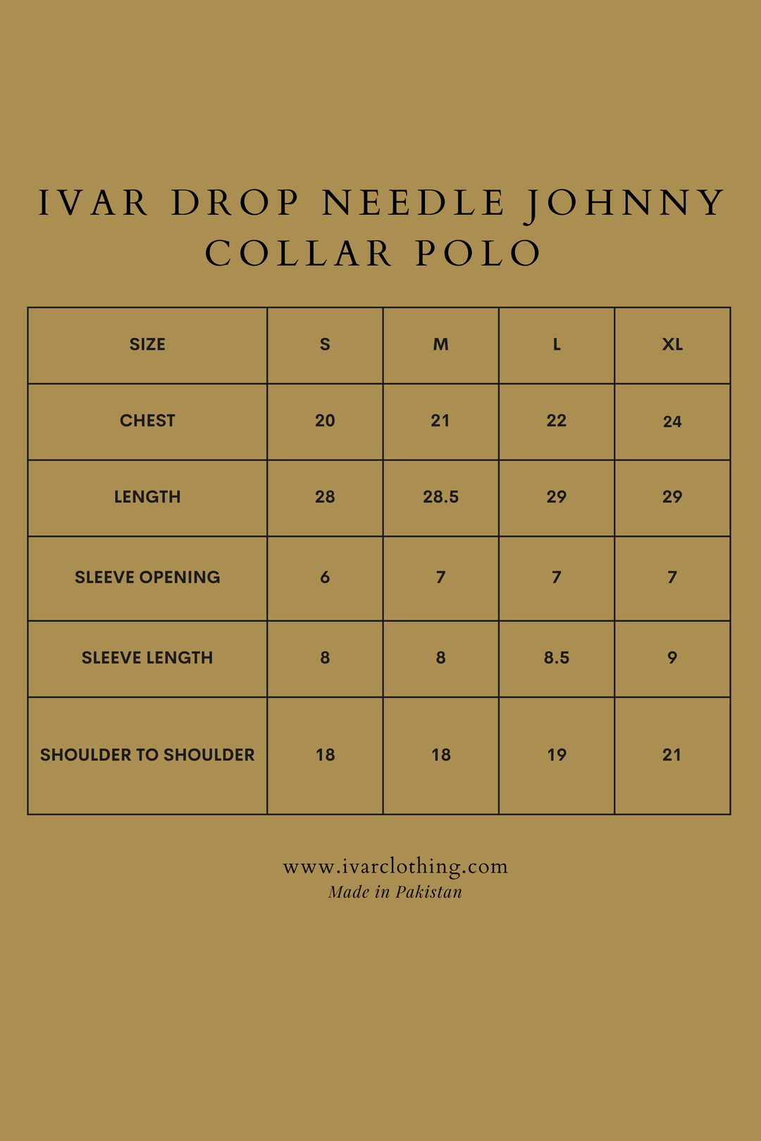 IVAR® Charcoal Drop Needle Johnny Collar Polo