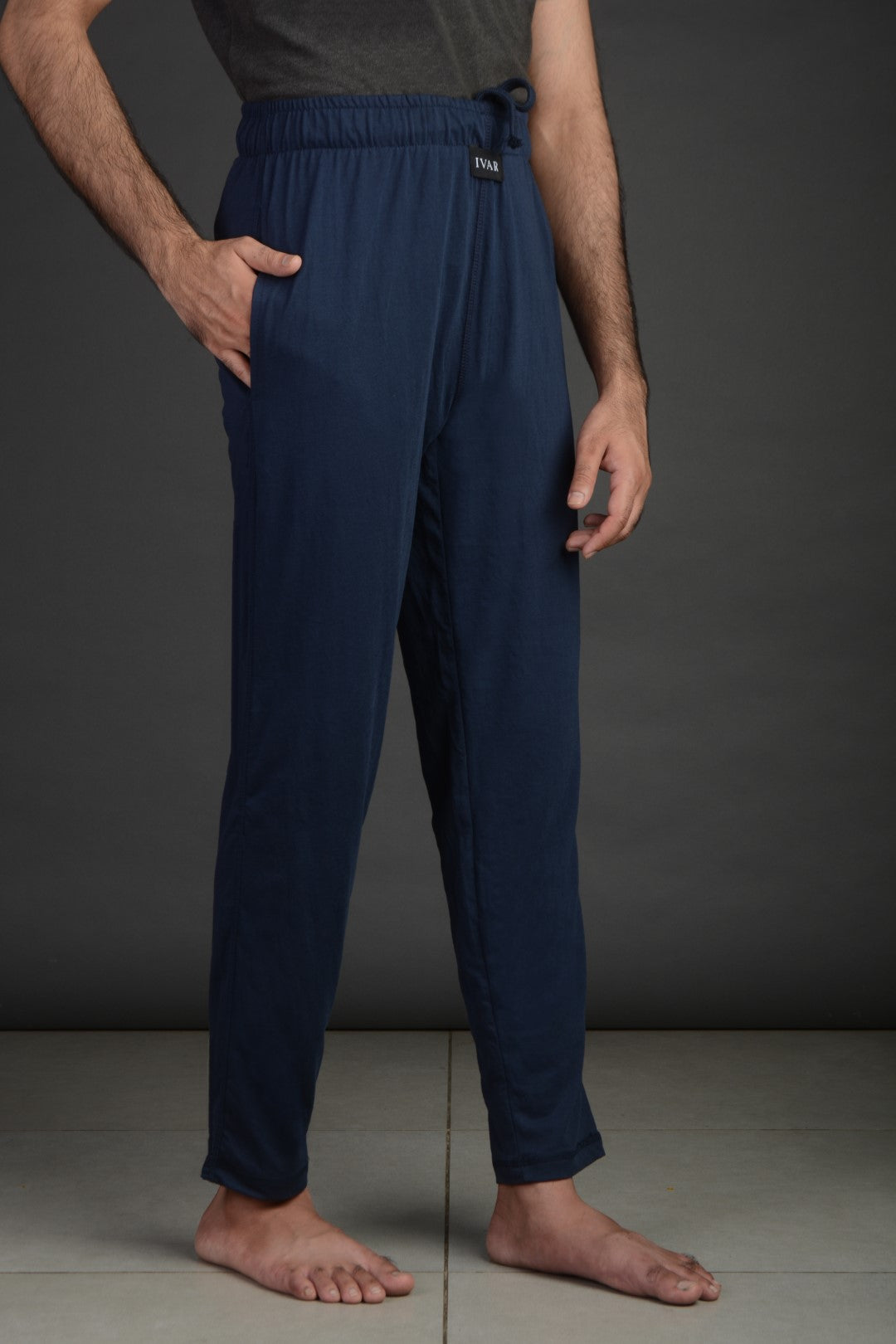 Navy Blue Knitted Pajama (100% Combed Cotton)