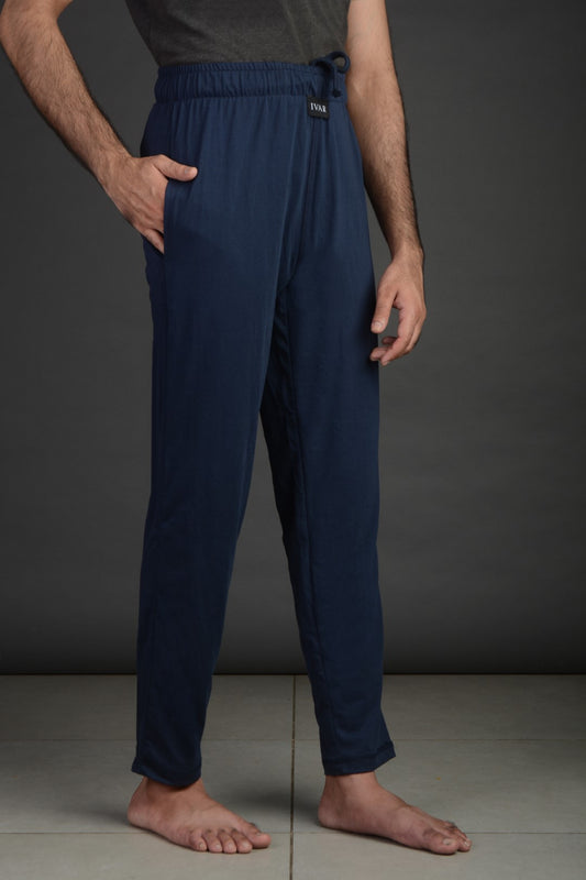 Navy Blue Knitted Pajama (100% Combed Cotton)