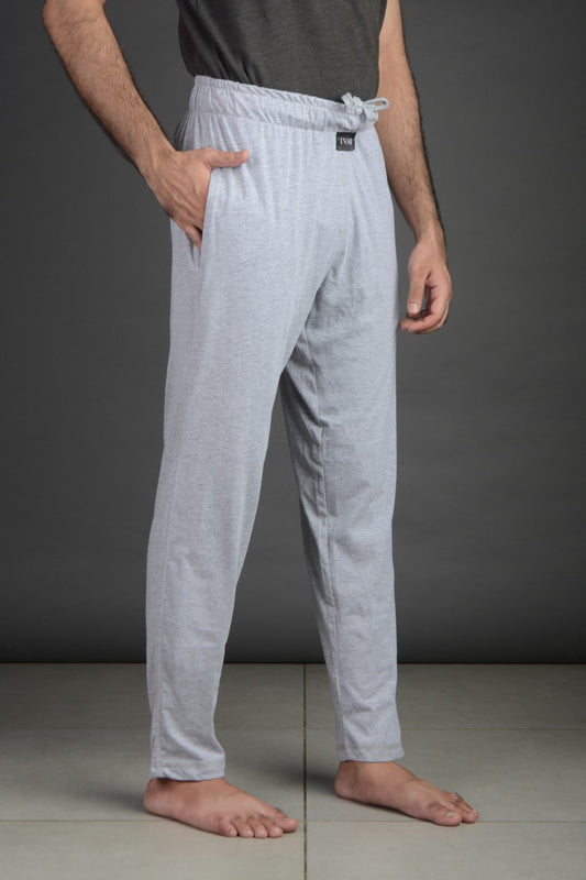 Heather Grey Knitted Pajama (100% Combed Cotton)