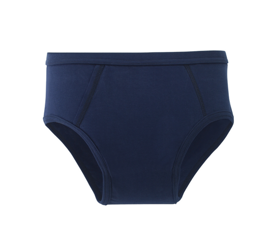 Navy Wedge Fly Brief (100% Combed Cotton)