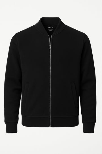 IVAR® Black Striped Knit Zipper