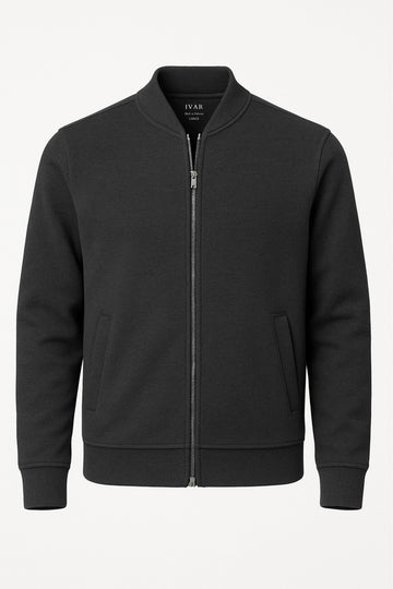 IVAR® Charcoal Striped Knit Zipper