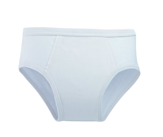 White Wedge Fly Brief (100% Combed Cotton)