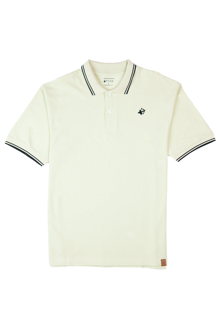 IVAR® Cool Grey with Black Rib Polo