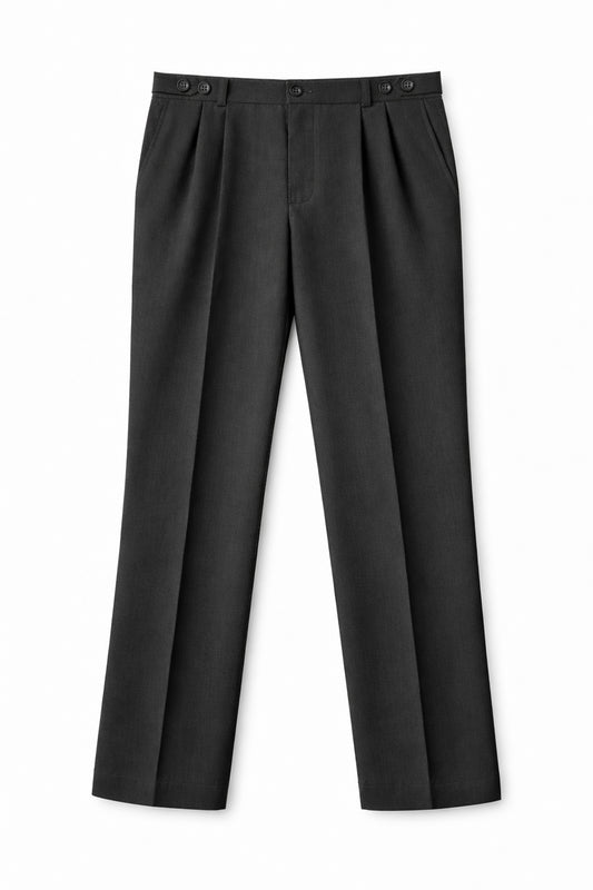 IVAR® Graphite Charcoal Adjustable pleated pants