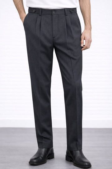 IVAR® Graphite Charcoal Adjustable pleated pants