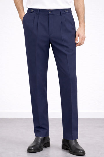 IVAR® Petrol Blue Adjustable pleated pants