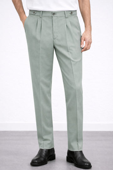 IVAR® Sage Grey Adjustable pleated pants