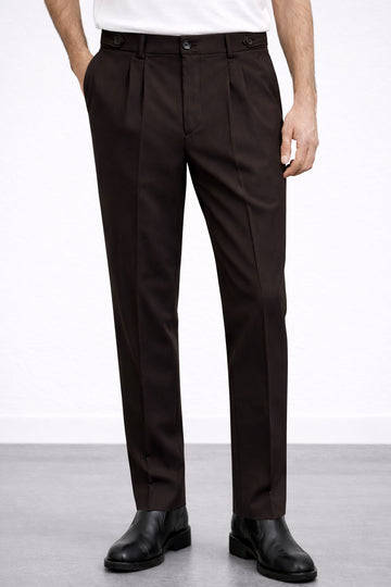 IVAR® Walnut Brown Adjustable pleated pants