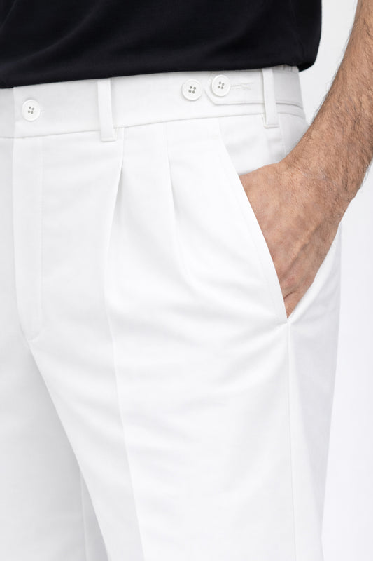 IVAR® Bright white Adjustable pleated pants