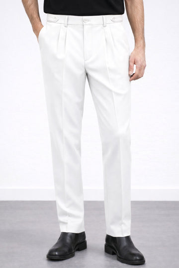 IVAR® Bright white Adjustable pleated pants