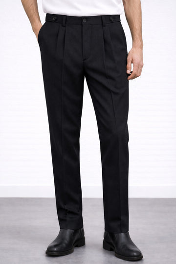 IVAR® Black Adjustable pleated pants