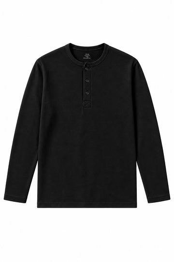 IVAR Airloop Black Full Sleeve Henley