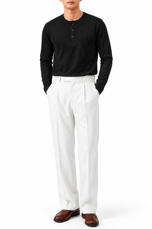 IVAR Airloop Black Full Sleeve Henley