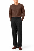 IVAR Airloop Brown Full Sleeve Henley - Model Wearing - IVAR Clothing